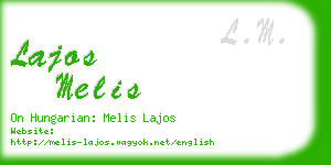 lajos melis business card